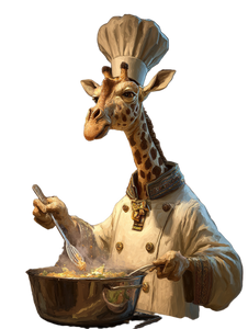 Chef Giraffe Cooking Vinyl Car Decal Sticker – Waterproof & UV-Resistant 4.1066666666666665"