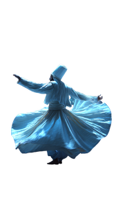 Sufi Dancer Performing Vinyl Car Decal Sticker – Waterproof & UV-Resistant 9.706666666666667"