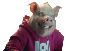 Laughing Pig-Man Vinyl Car Decal Sticker – Waterproof & UV-Resistant 5.4