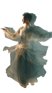 Ethereal Tai Chi Dancer Vinyl Car Decal Sticker – Waterproof & UV-Resistant 4.8533333333333335"