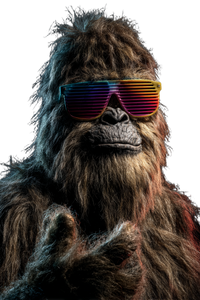 Bigfoot With Sunglasses Vinyl Car Decal Sticker – Waterproof & UV-Resistant 4.4