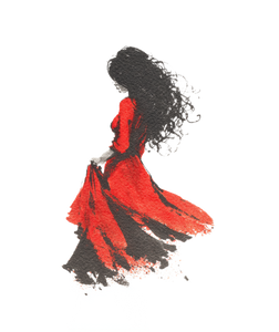Flamenco Dancer V33 Vinyl Car Decal Sticker – Waterproof & UV-Resistant 4.0"