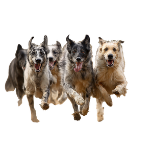 Wild Dogs Running Vinyl Car Decal Sticker – Waterproof & UV-Resistant 3.4133333333333336"