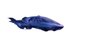 Futuristic Aerial Vehicle Vinyl Car Decal Sticker – Waterproof & UV-Resistant 5.4