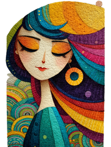 Stylized Female Face Vinyl Car Decal Sticker – Waterproof & UV-Resistant 8.213333333333333"