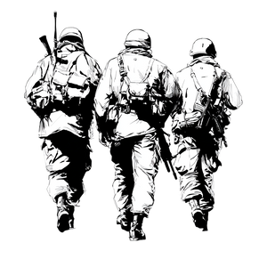 Three Soldiers Vinyl Car Decal Sticker – Waterproof & UV-Resistant 3.4133333333333336" Three Soldiers Vinyl Car Decal Sticker – Waterproof & UV-Resistant 3.4133333333333336"