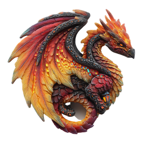 Gothic Dragon Brooch Vinyl Car Decal Sticker – Waterproof & UV-Resistant 3.4133333333333336"
