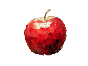 Red Apple Painting Vinyl Car Decal Sticker – Waterproof & UV-Resistant 3.0933333333333333"