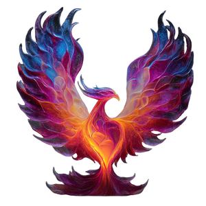 Phoenix Rising Heart Vinyl Car Decal Sticker – Waterproof & UV-Resistant 3.4133333333333336"