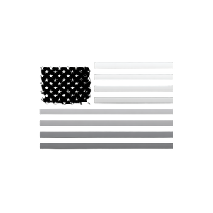 Black American Flag V2 Vinyl Car Decal Sticker – Waterproof & UV-Resistant 3.4133333333333336"