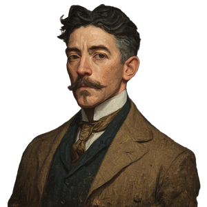 Victorian Gentleman Portrait V6 Vinyl Car Decal Sticker – Waterproof & UV-Resistant 3.4133333333333336"