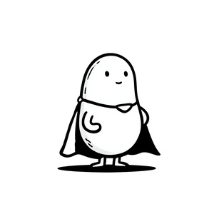 Blob Superhero Cartoon Vinyl Car Decal Sticker – Waterproof & UV-Resistant 6.826666666666667"