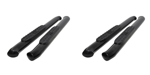 2x Upgrade Your Ride with Westin PRO TRAXX Nerf Bar | 4" Oval Bent | Powder Coated Black | Rocker Panel Mount