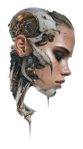 Cyborg Woman Portrait V10 Vinyl Car Decal Sticker – Waterproof & UV-Resistant 9.706666666666667"