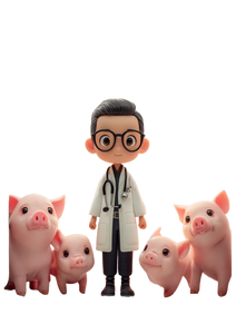 Veterinarian With Piglets V2 Vinyl Car Decal Sticker – Waterproof & UV-Resistant 4.373333333333333"