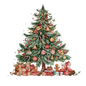 Decorated Christmas Tree V19 Vinyl Car Decal Sticker – Waterproof & UV-Resistant 3.4133333333333336"