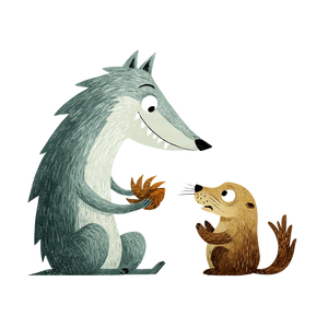 Wolf Eating Otter Vinyl Car Decal Sticker – Waterproof & UV-Resistant 6.826666666666667"