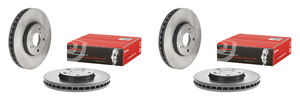 2x Eye-Catching Brembo Vented Brake Rotor | 296mm x 50.5mm x 32mm | Corrosion Resistant