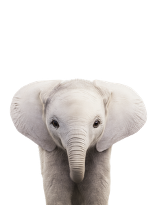 Cute Baby Elephant V12 Vinyl Car Decal Sticker – Waterproof & UV-Resistant 8.213333333333333"