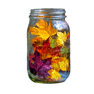 Autumn Leaves Jar Vinyl Car Decal Sticker – Waterproof & UV-Resistant 3.4133333333333336"