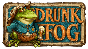 Drunk Frog Logo Vinyl Car Decal Sticker – Waterproof & UV-Resistant 5.4
