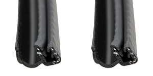 2x Seal Out Noise & Dust | J-Bulb Type Seal | Mounts With Slide On Clip