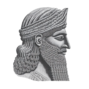 Assyrian King Relief Vinyl Car Decal Sticker – Waterproof & UV-Resistant 6.826666666666667"