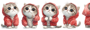 Kawaii Cat Jacket Vinyl Car Decal Sticker – Waterproof & UV-Resistant 2.1333333333333333"