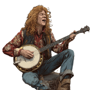 Dave Mustaine Banjo Vinyl Car Decal Sticker – Waterproof & UV-Resistant 3.4133333333333336"