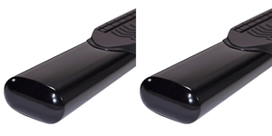 2x TrailFX 6 Inch Oval Straight Nerf Bars | Rocker Panel Mount, Slip-Resistant Step Pads, Black Powder Coated Steel, Moderate Road Hazard Protection