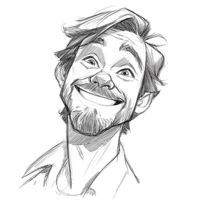 Smiling Man Portrait V19 Vinyl Car Decal Sticker – Waterproof & UV-Resistant 3.4133333333333336"