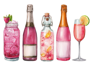 Pink Cocktail Stickers Vinyl Car Decal Sticker – Waterproof & UV-Resistant 3.1466666666666665"