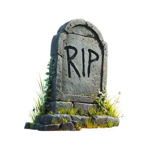 Old Leaning Headstone Vinyl Car Decal Sticker – Waterproof & UV-Resistant 3.4133333333333336"