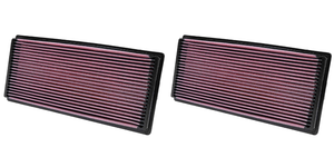 2x Fits 1997-2006 Jeep Wrangler TJ K & N Filters Air Filter 33-2114 FilterCharger; Washable; Red; Cotton Gauze; Panel