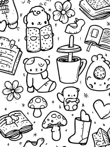 Kawaii Coloring Page Vinyl Car Decal Sticker – Waterproof & UV-Resistant 8.213333333333333"