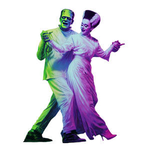 Disco Dancing Monsters Vinyl Car Decal Sticker – Waterproof & UV-Resistant 6.826666666666667"