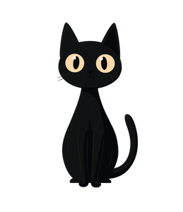 Cute Black Cat V58 Vinyl Car Decal Sticker – Waterproof & UV-Resistant 3.946666666666666