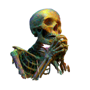 Screaming Skeleton Scare Vinyl Car Decal Sticker – Waterproof & UV-Resistant 3.4133333333333336"