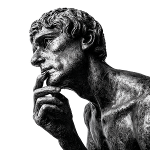 The Thinker Bust Vinyl Car Decal Sticker – Waterproof & UV-Resistant 6.826666666666667"