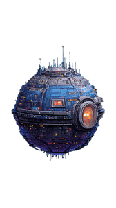 Spherical Spaceship Pod Vinyl Car Decal Sticker – Waterproof & UV-Resistant 9.706666666666667"