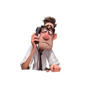 Pixar Accountant Character Vinyl Car Decal Sticker – Waterproof & UV-Resistant 3.4133333333333336"
