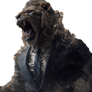 Man-Lion Transformation Vinyl Car Decal Sticker – Waterproof & UV-Resistant 3.4133333333333336"