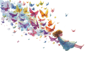 Colorful Butterflies Illustration V3 Vinyl Car Decal Sticker – Waterproof & UV-Resistant 2.986666666666667"