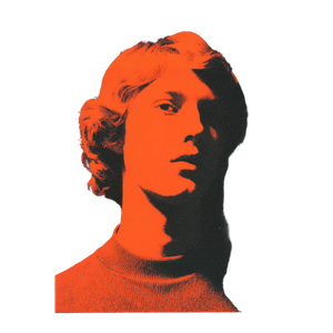 Androgynous Risograph Portrait Vinyl Car Decal Sticker – Waterproof & UV-Resistant 6.826666666666667"