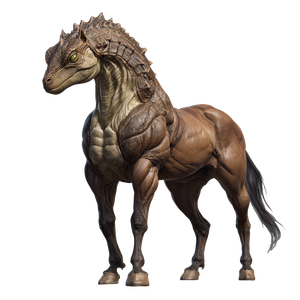 Lizard-Headed Horse Vinyl Car Decal Sticker – Waterproof & UV-Resistant 3.4133333333333336"