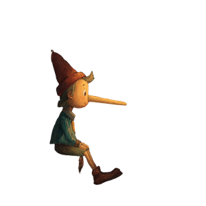 Pinocchio Long Nose Vinyl Car Decal Sticker – Waterproof & UV-Resistant 3.4133333333333336"