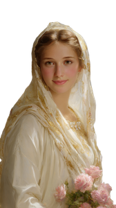 Virgin Mary Holding Roses Vinyl Car Decal Sticker – Waterproof & UV-Resistant 9.706666666666667"