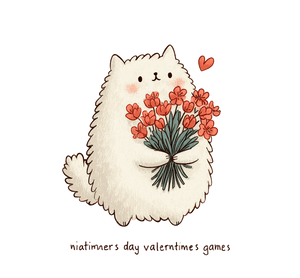 Cat With Bouquet Vinyl Car Decal Sticker – Waterproof & UV-Resistant 3.4133333333333336"