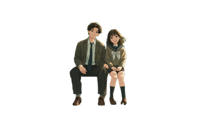 High School Couple V2 Vinyl Car Decal Sticker – Waterproof & UV-Resistant 5.4