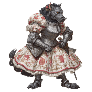 Gnoll In Dress Vinyl Car Decal Sticker – Waterproof & UV-Resistant 3.4133333333333336"